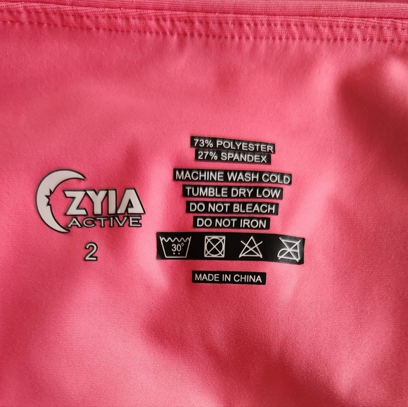 Zyia Barbicon Active Pink Metallic Hi-Rise 7/8 Leggings Size 2 Perfect Condition - Picture 5 of 5